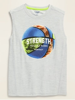 Ultra-Soft Breathe ON Graphic Tank Top for Boys
