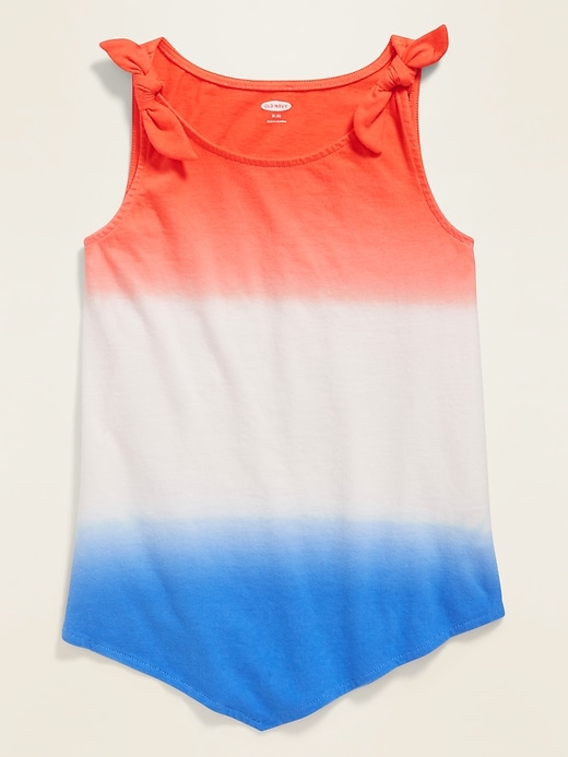 View large product image 1 of 1. Printed Tie-Shoulder Tank Top for Girls