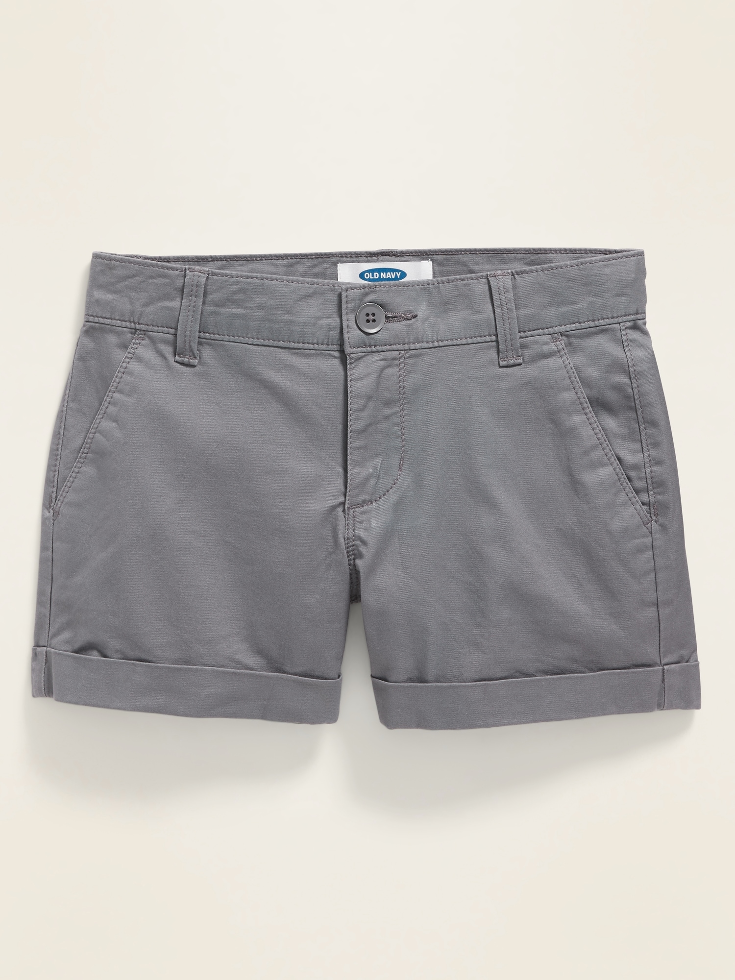 Girls navy shop chino shorts