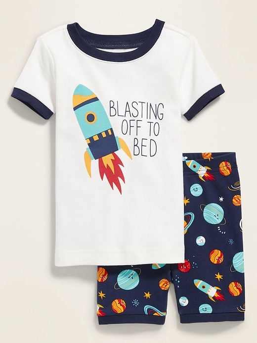View large product image 1 of 1. "Blasting Off to Bed" Pajama Set for Toddler Boys & Baby