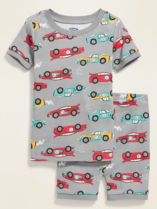 View large product image 1 of 1. Race Car-Print Pajama Set for Toddler & Baby