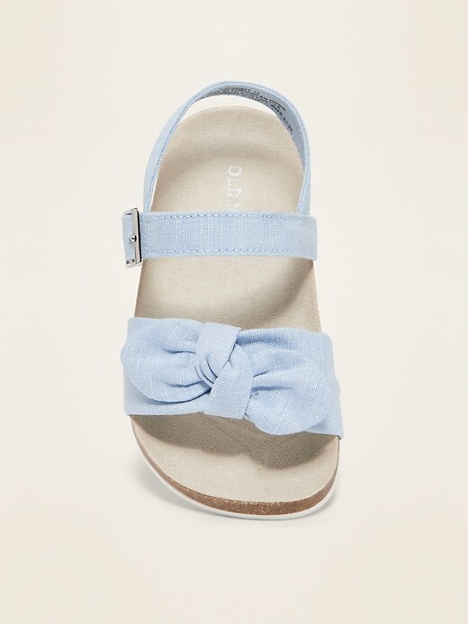 View large product image 2 of 4. Canvas Bow-Tie Sandals for Toddler Girls