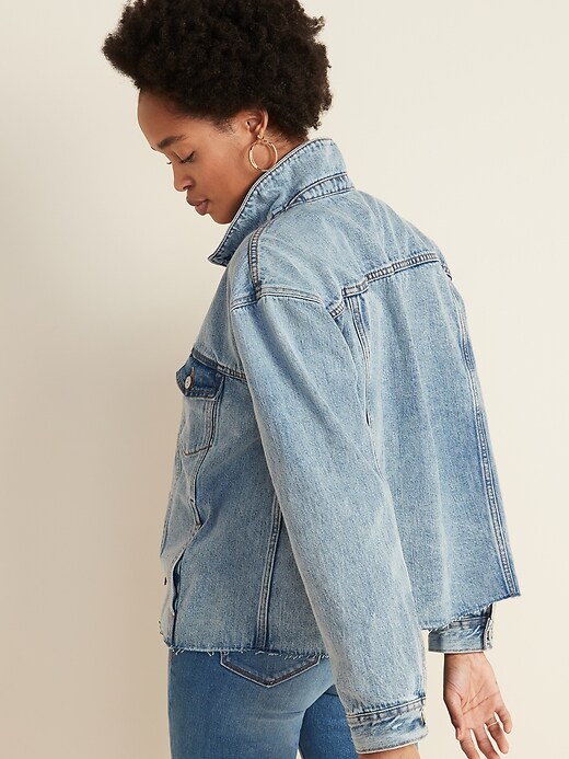 Veste en jean boyfriend sale