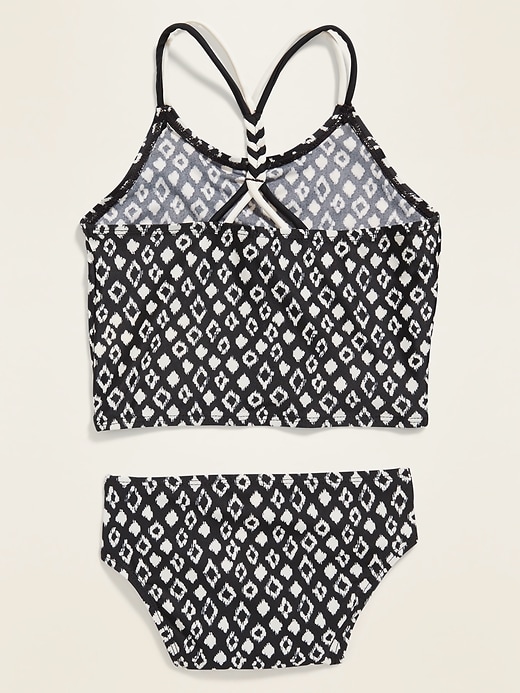 View large product image 2 of 2. Printed Braided-Strap Tankini Swim Set for Toddler Girls