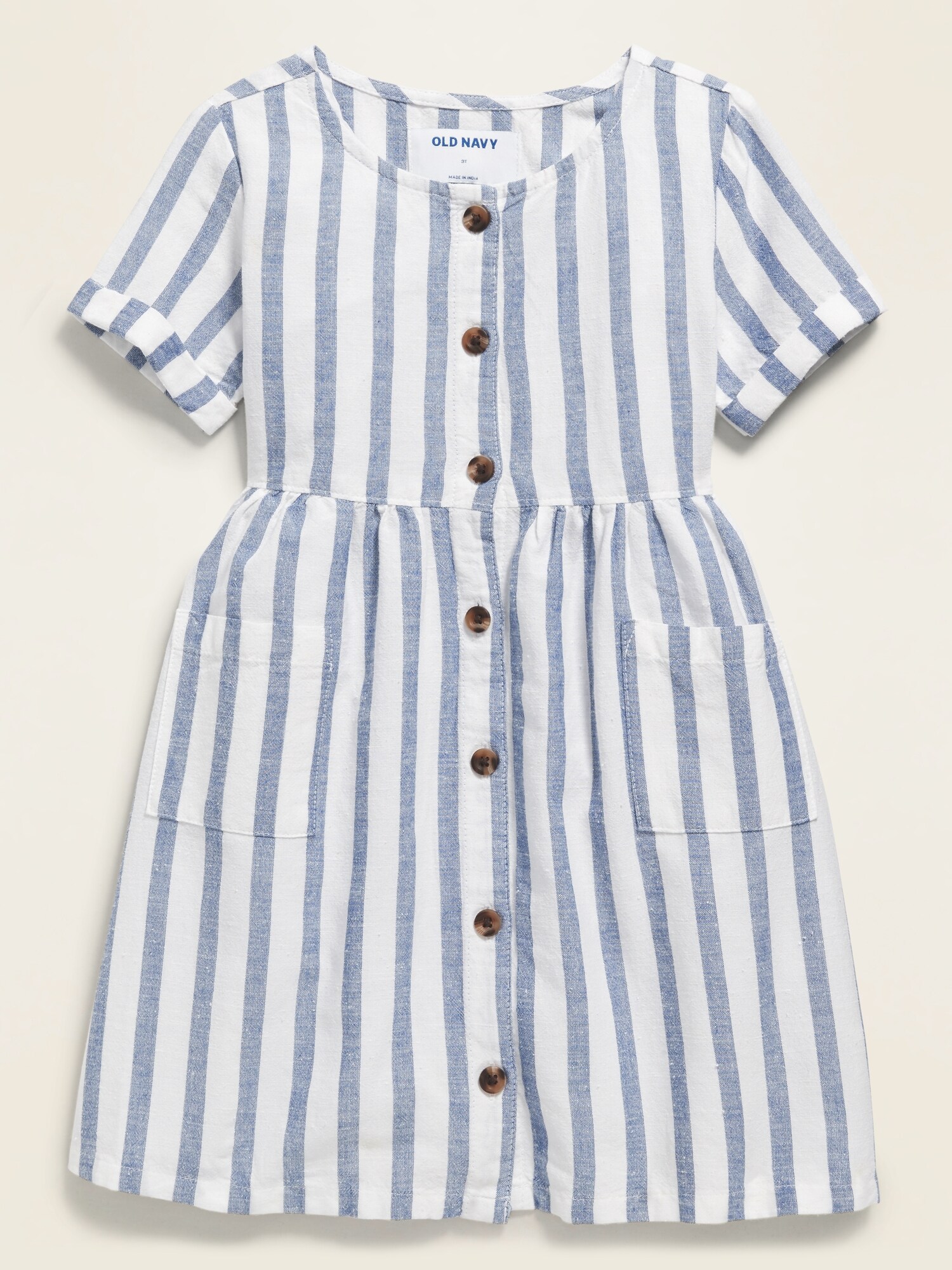 Blue and white striped dress old navy hotsell