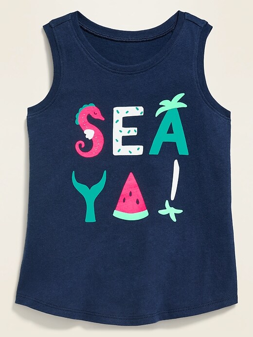 View large product image 1 of 1. Graphic Tank Top for Toddler Girls