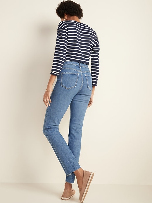 Image number 2 showing, High-Waisted Power Slim Straight Jeans For Women
