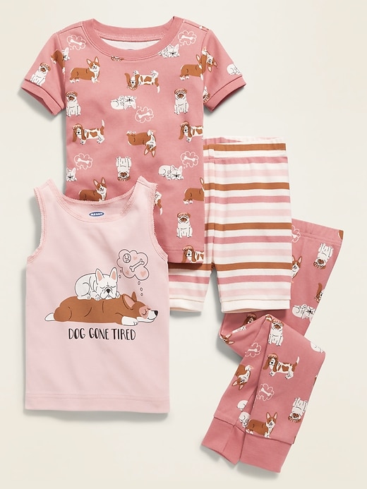 View large product image 1 of 1. "Dog Gone Tired" 4-Piece Pajama Set for Toddler Boys & Baby