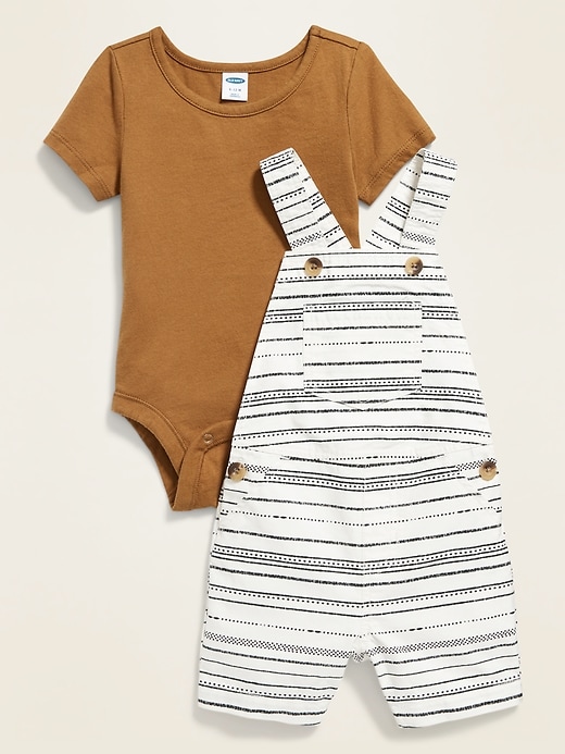 View large product image 1 of 2. Bodysuit & Overalls Set for Baby
