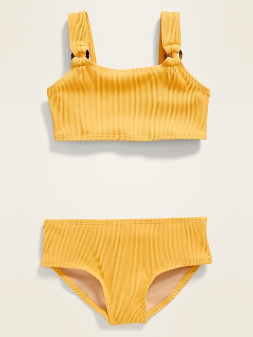 View large product image 1 of 2. Textured Bikini Swim Set for Girls