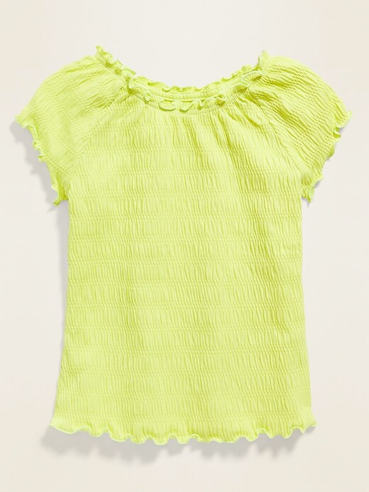 View large product image 1 of 1. Textured Raglan-Sleeve Top for Girls