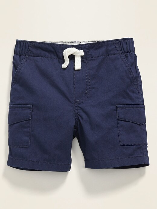 View large product image 1 of 1. Twill Pull-On Cargo Shorts for Baby