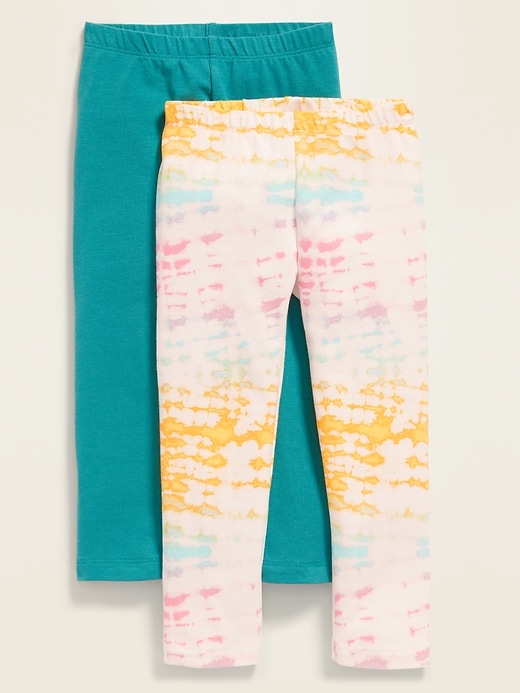 View large product image 1 of 1. Full-Length Jersey Leggings 2-Pack for Toddler Girls