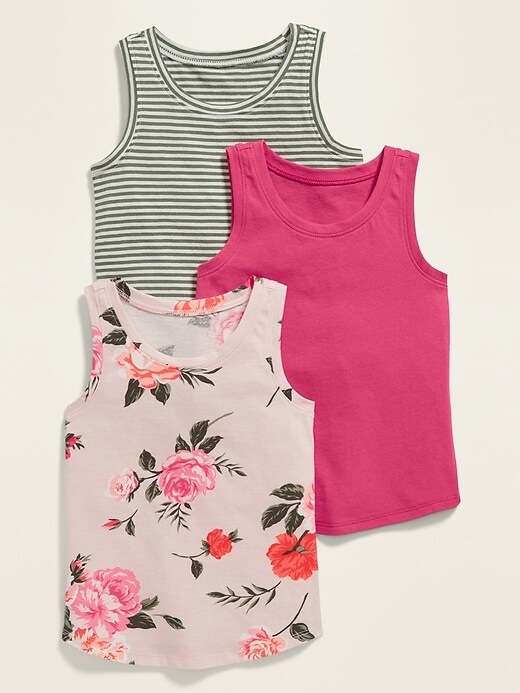 View large product image 1 of 1. Jersey Tank Top 3-Pack for Toddler Girls
