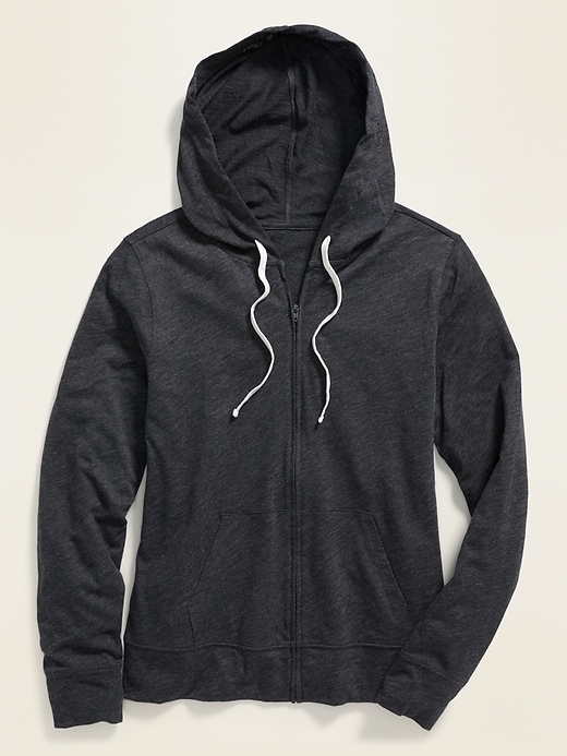 Image number 6 showing, Relaxed Lightweight Slub-Knit Zip Hoodie for Women