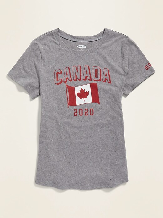 View large product image 1 of 1. EveryWear 2020 Canada Flag Graphic Tee for Women