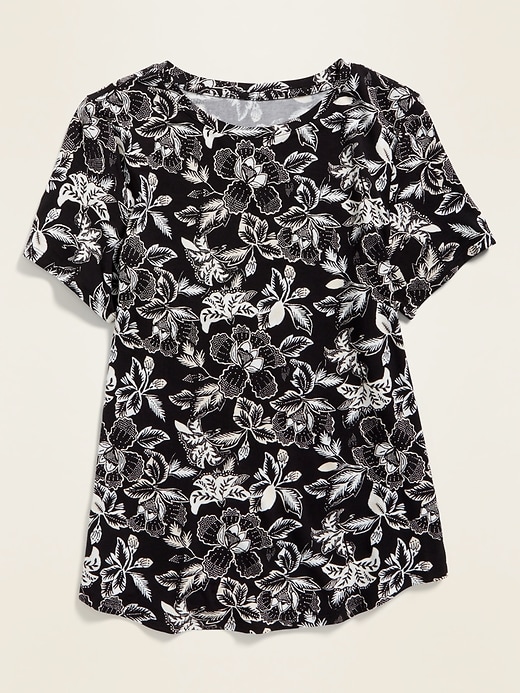 Luxe Printed Crew-Neck T-Shirt for Women | Old Navy