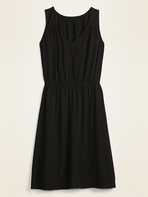 Sleeveless Waist-Defined V-Neck Dress | Old Navy