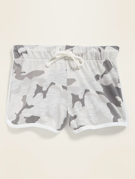 View large product image 1 of 1. Jersey Dolphin-Hem Shorts for Girls
