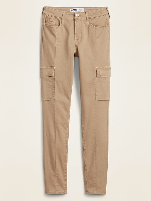 View large product image 1 of 1. High-Waisted Sateen Rockstar Super-Skinny Cargo Pants for Women