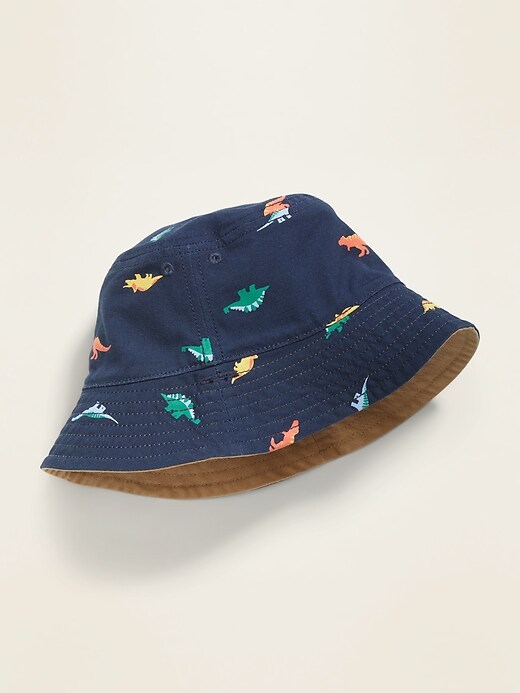 View large product image 1 of 1. Unisex Reversible Canvas Bucket Hat for Toddler