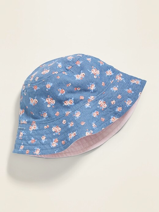 View large product image 1 of 1. Unisex Reversible Canvas Bucket Hat for Toddler