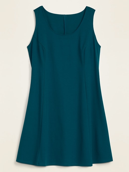 View large product image 1 of 1. Sleeveless Ponte-Knit Fit & Flare Plus-Size Dress