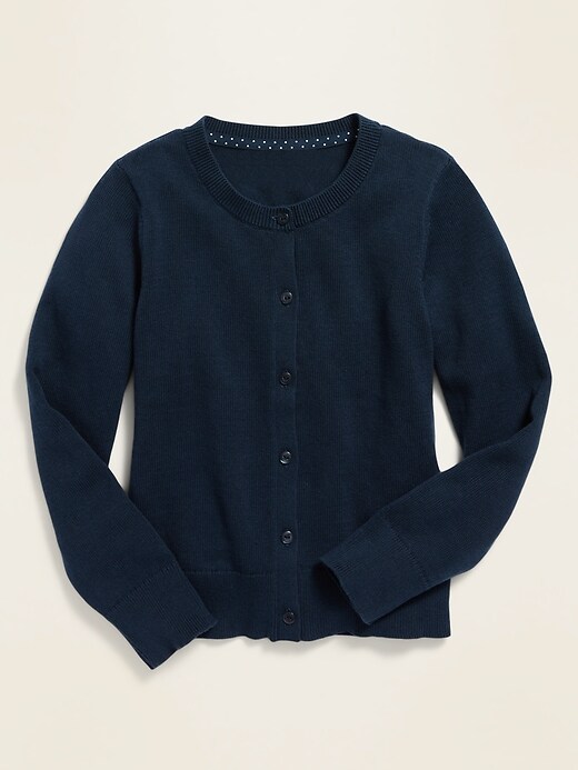 View large product image 1 of 1. School Uniform Button-Front Cardigan for Girls