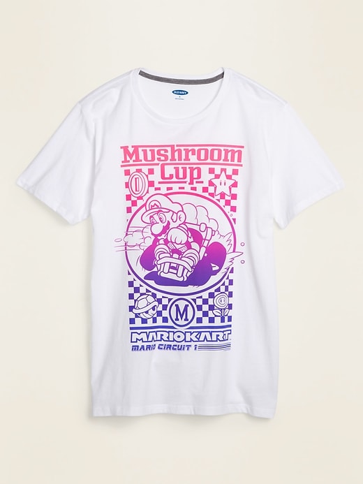 View large product image 1 of 1. Mario Kart&#153 "Mushroom Cup" Gender-Neutral Tee for Adults