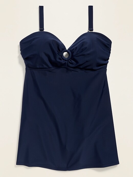 View large product image 1 of 1. Secret-Slim Plus-Size Underwire Swim Dress