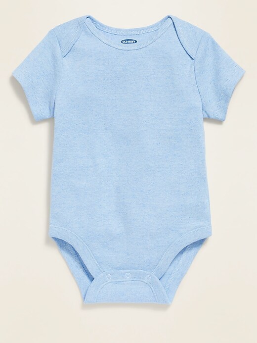 Unisex Short-Sleeve Jersey Bodysuit for Baby