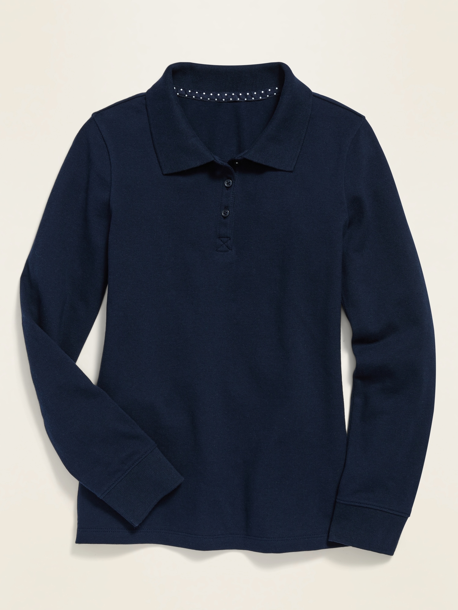 Old Navy Uniform Pique Polo Shirt for Girls blue. 1