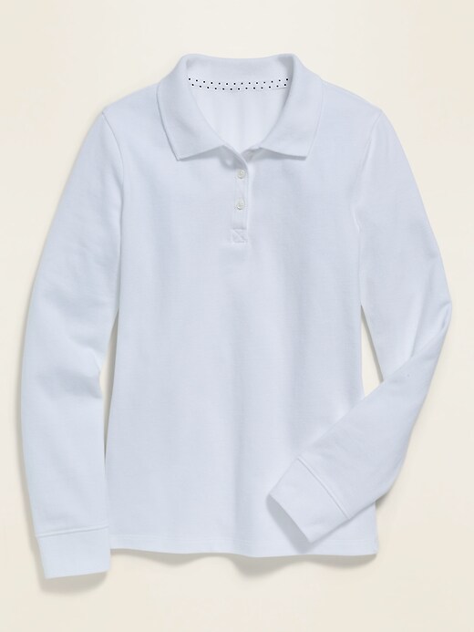Old Navy School Uniform Long-Sleeve Polo Shirt for Girls. 1 Old Navy School Uniform Long-Sleeve Polo Shirt for Girls. 1