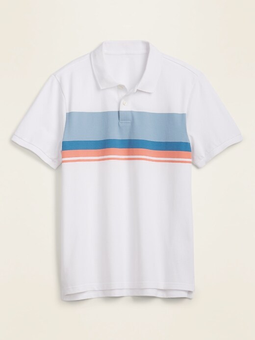 Moisture-Wicking Color-Blocked Pro Polo for Men | Old Navy
