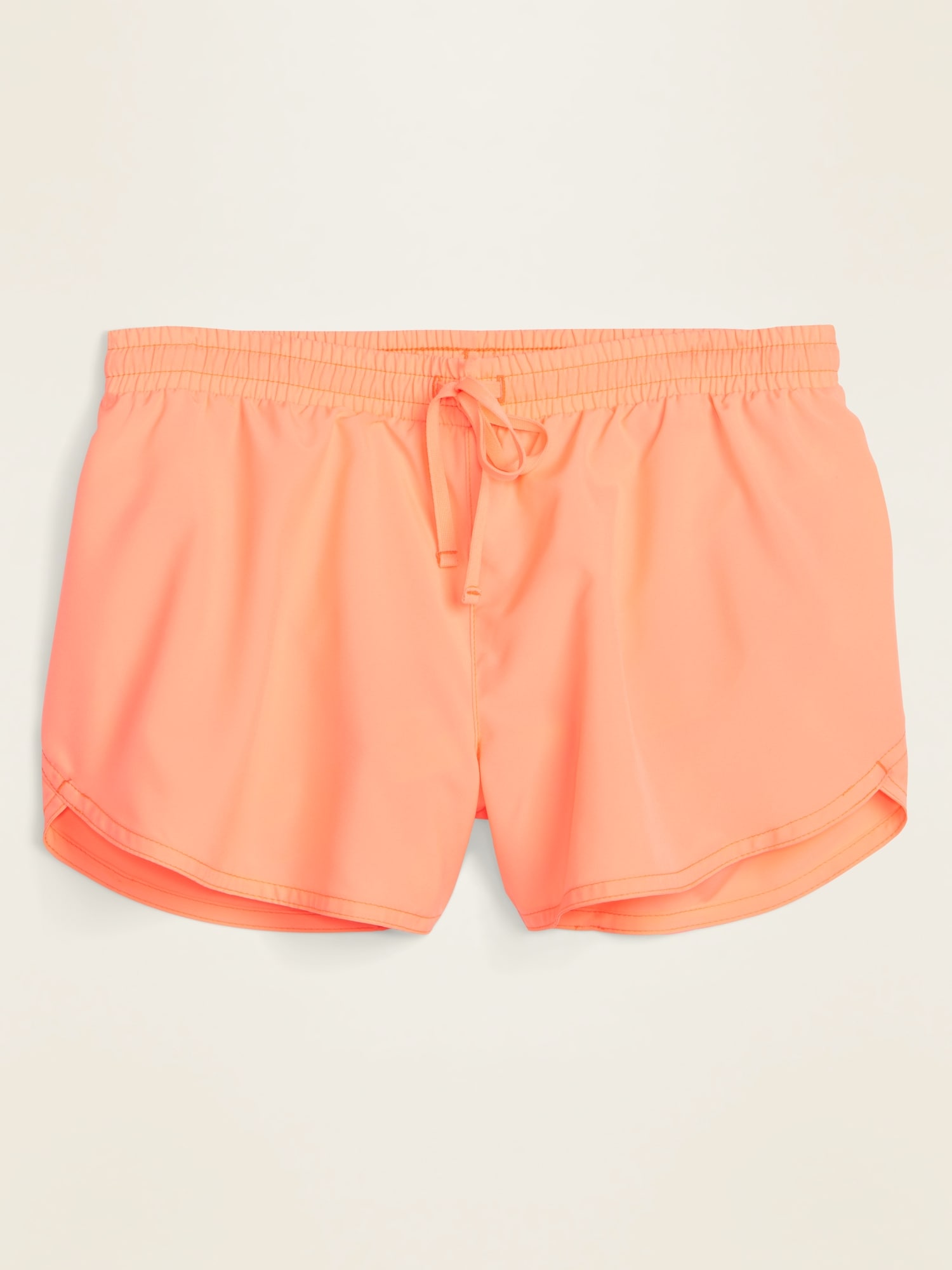 Mid-Rise Dolphin-Hem Mesh Performance Shorts -- 3-inch inseam