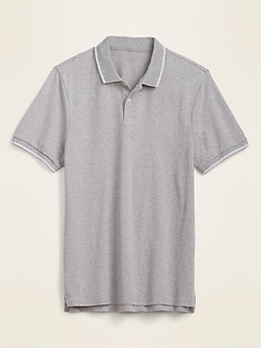 Moisture-Wicking Tipped Pique Pro Polo for Men