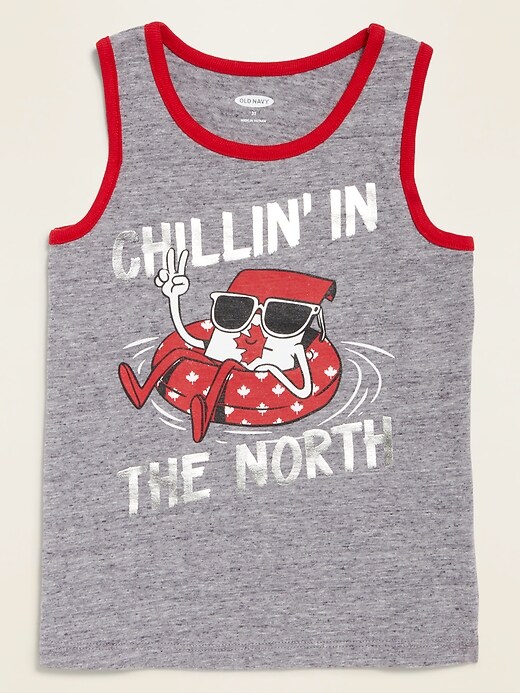 View large product image 1 of 1. "Chillin' in the North" Canadiana Tank Top for Toddler Boys