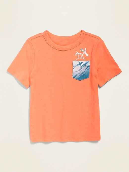 View large product image 1 of 2. Crew-Neck Pocket Tee for Toddler