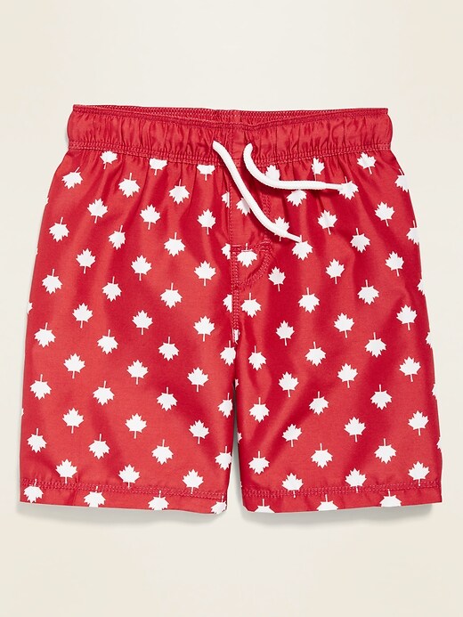 View large product image 1 of 1. Flag-Print Swim Trunks for Toddler Boys