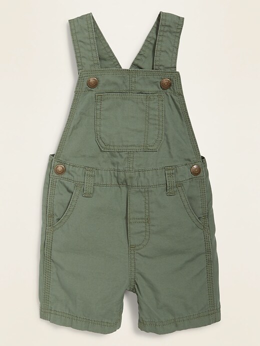View large product image 1 of 1. Gender-Neutral Canvas Shortalls for Baby