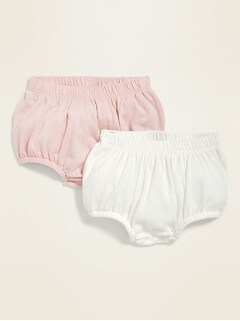 Unisex Jersey Ruffle-Back Bloomers 2-Pack for Baby