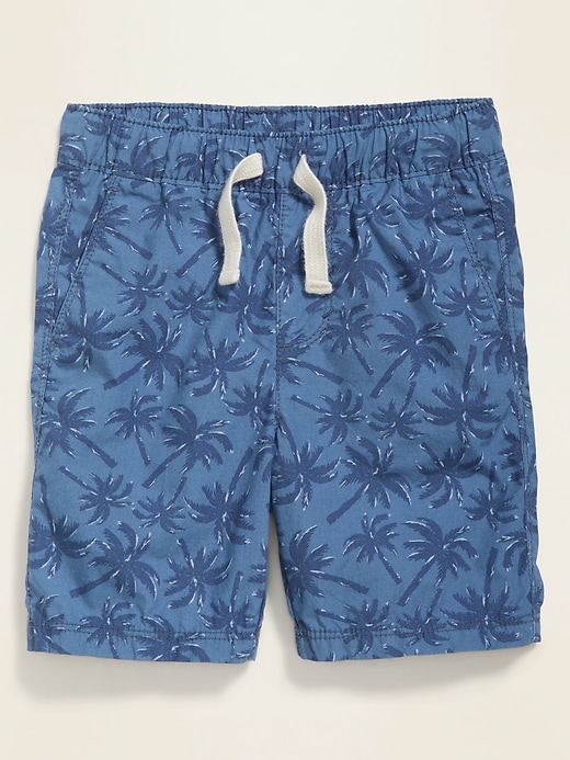 View large product image 1 of 2. Functional-Drawstring Jogger Shorts for Toddler Boys