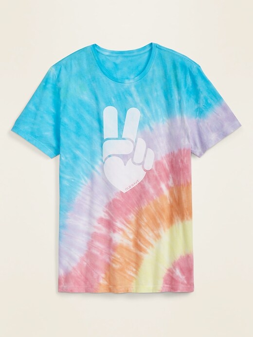 View large product image 1 of 1. Pride Tie-Dyed Graphic Tee for Men