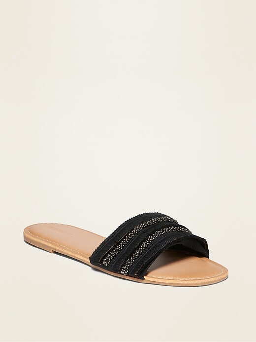 Image number 1 showing, Textured Slide Sandals