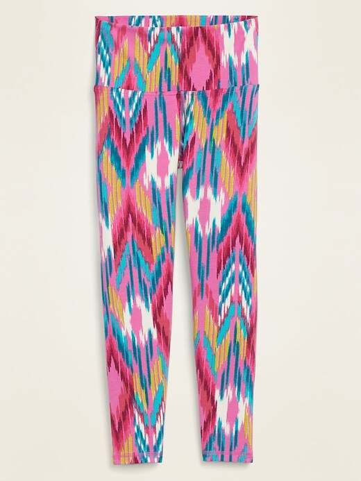 View large product image 1 of 1. High-Waisted Printed Balance Crop Leggings