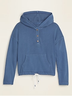 henley hoodie women's