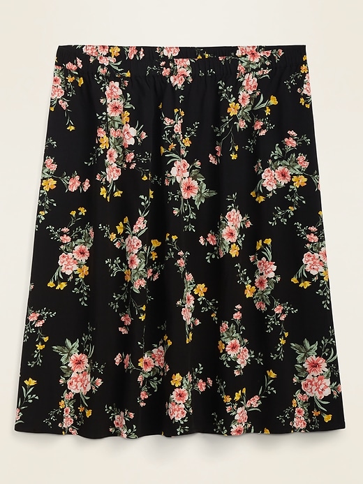 View large product image 1 of 1. Soft Woven Printed Plus-Size Skirt