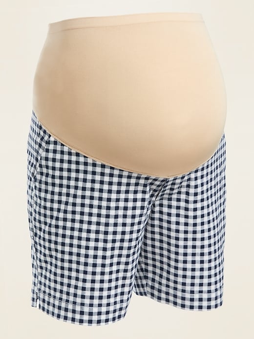 View large product image 1 of 1. Maternity Full-Panel Everyday Shorts -- 7-inch inseam