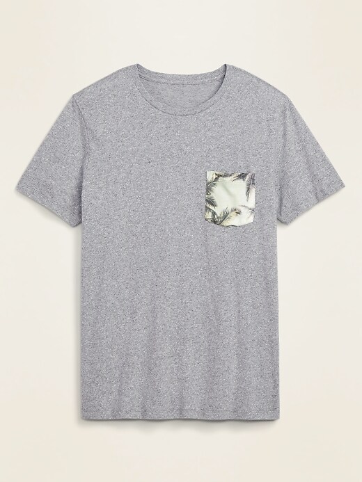 View large product image 1 of 1. Soft-Washed Printed Chest Pocket Tee