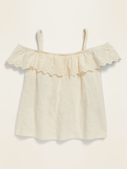 View large product image 1 of 1. Off-the-Shoulder Ruffle-Trim Top for Toddler Girls